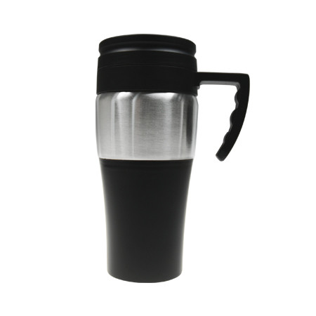 Kubek termiczny z własnym nadrukiem 400 ml - czarny